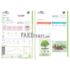 Qatar Kahra Maa fake utility bill Word and PDF template, 2 pages