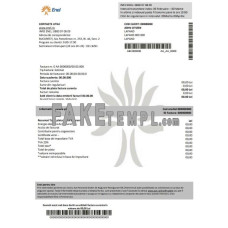 Romania Enel fake electricity utility bill Word and PDF template