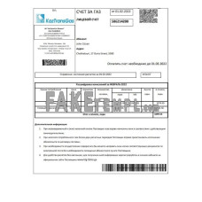 Russia Gazprom fake utility bill Word and PDF template