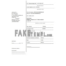 Russia fake water utility bill Word and PDF template