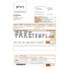 South Africa Joburg fake utility bill Word and PDF template