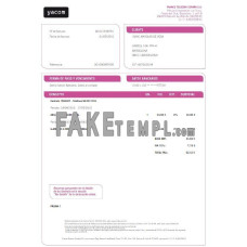 Spain Yacom fake utility bill Word and PDF template