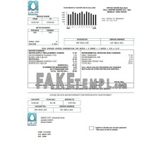 Saudi Arabi AlKawther fake water utility bill Word and PDF template