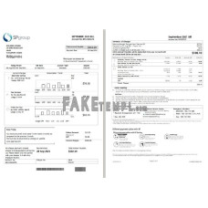 Singapore SP Group fake utility bill Word and PDF template (2 pages)