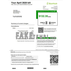 Singapore Starhub fake utility bill Word and PDF template