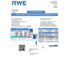 Slovenia RWE fake electricity utility bill Word and PDF template