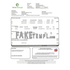 Spain Feníe Energía fake utility bill Word and PDF template