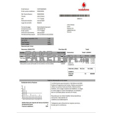 Spain Vodafone telecommunications fake utility bill Word and PDF template