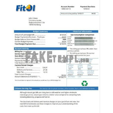 Sweden Fitol gas fake utility bill Word and PDF template