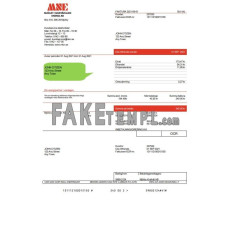 Sweden Mjölby Kraftnat AB fake utility bill Word and PDF template