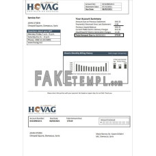 Syria HOVAG Company fake electricity utility bill Word and PDF template