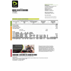 UAE Etisalat fake utility bill Word and PDF template