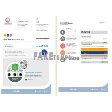 UAE Umm Al-Quwain Al Ain Distribution Co. fake utility bill Word and PDF template (5 pages)