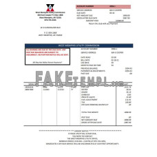 USA Arkansas West Memphis fake utility bill Word and PDF template