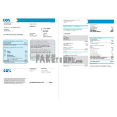 USA COX fake utility bill Word and PDF template