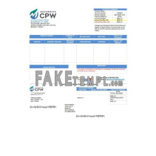 USA CPW fake utility bill Word and PDF template