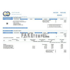 USA California City of Oxnard fake utility bill Word and PDF template