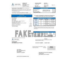 USA California Golden State Water Company fake utility bill Word and PDF template