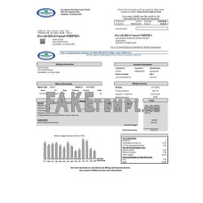 USA California Las Virgenes Municipal Water District fake utility bill Word and PDF template