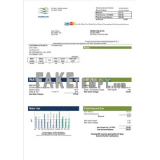 USA California Padredam fake utility bill Word and PDF template