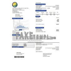 USA California Santa Ynez fake water utility bill Word and PDF template