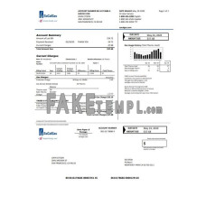 USA California SoCal Gas fake utility bill Word and PDF template