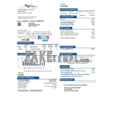 USA California West Valley Water District fake utility bill Word and PDF template