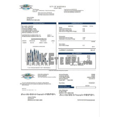 USA City of Missoula fake utility bill Word and PDF template