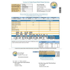 USA City of Titusville Florida fake utility bill Word and PDF template