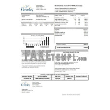 USA Colorado City of Greeley fake water utility bill Word and PDF template