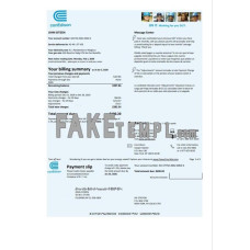 USA Con Edison fake electricity utility bill Word and PDF template