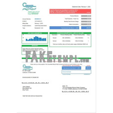 USA Consolidated Mutual fake water utility bill Word and PDF template