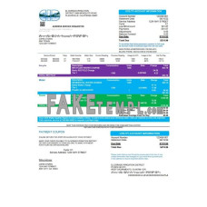 USA EID fake utility bill Word and PDF template