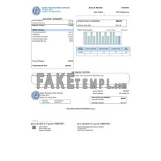 USA Eastern Suburban Water Authority fake utility bill Word and PDF template