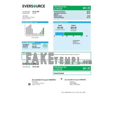 USA Eversource gas fake utility bill Word and PDF template