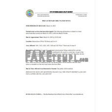 USA Florida City of Riviera Beach utility district fake water utility bill Word and PDF template