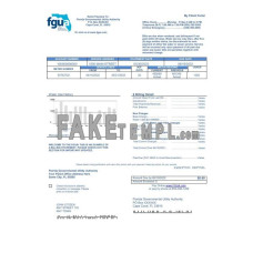 USA Florida FGUA fake utility bill Word and PDF template