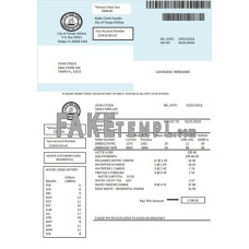 USA Florida fake water utility bill Word and PDF template