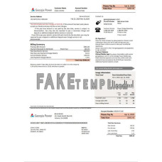 USA Georgia Power utility new brand fake utility bill Word and PDF template