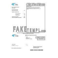 USA Illinois MTC fake utility bill Word and PDF template