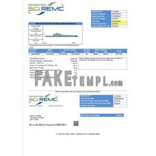 USA Indiana SCI REMC fake utility bill Word and PDF template