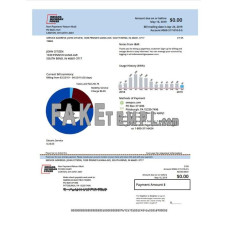 USA Indiana fake electricity utility bill Word and PDF template