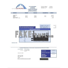 USA Iowa City of Des Moines fake water utility bill Word and PDF template