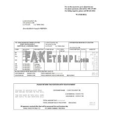 USA Louisiana St. John the Baptist Parish fake water utility bill Word and PDF template