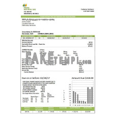 USA Maine Natural Gas Portland fake utility bill Word and PDF template