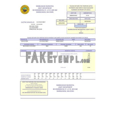 USA Marblehead Municipal Light Department fake utility bill Word and PDF template