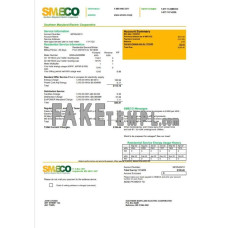 USA Maryland SMECO fake utility bill Word and PDF template