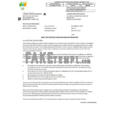 USA Massachusetts Chelsea The United Illuminating Company shut off notice fake utility bill Word and PDF template