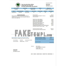 USA Michigan City of Ann Arbor Water Utilities fake utility bill Word and PDF template