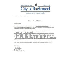 USA Michigan City of Richmond fake water utility bill Word and PDF template